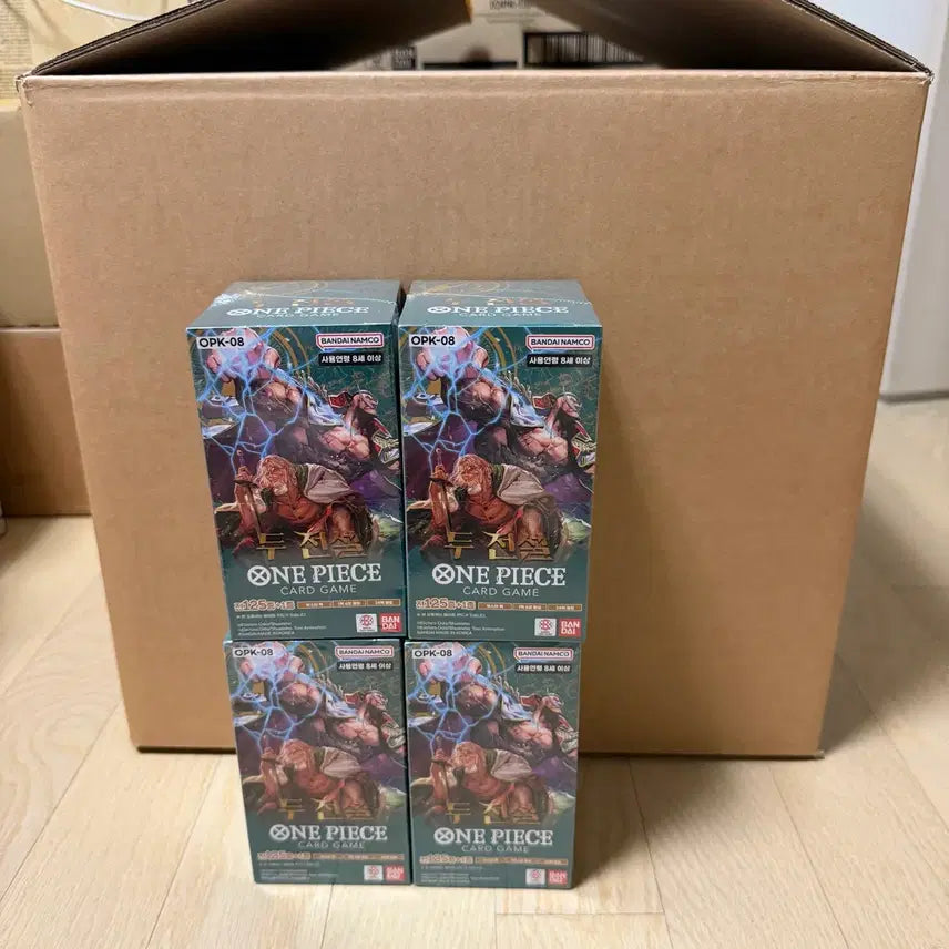 [BUNJANG] One Piece Card Korean Edition OPK-08 4 Boxes / 원피스 카드 한글판 opk-08 4박스 판매 (슈링크 o)