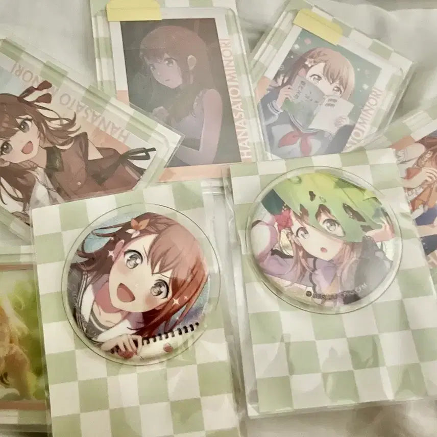 [BUNJANG] Project Sekai Minori Hanasato Can Badge &amp; Card Bundle Set / 급전) 프로젝트 세카이 하나사토 미노리 캔뱃지, 카드 일괄 판매