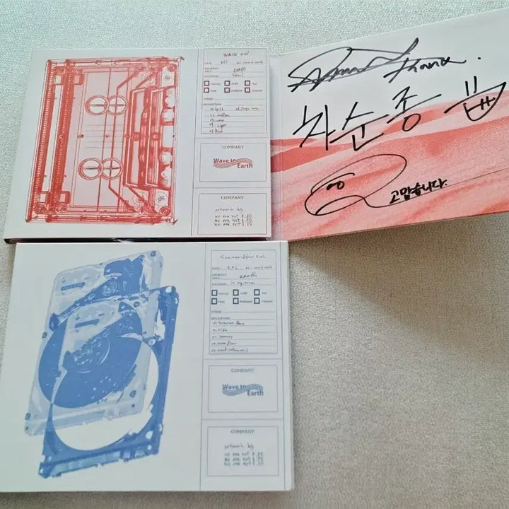 [SOLD OUT] 웨이브투어스 사안 앨범 wave to earth 0.01 친필사인 0.02 세트 일괄