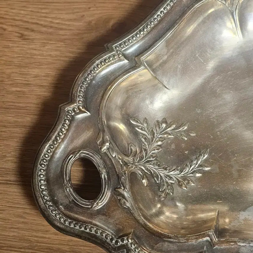 [BUNJANG] Antique Silverplate Decorative Tray France / 앤틱 장식 트레이 실버플레이트 프랑스