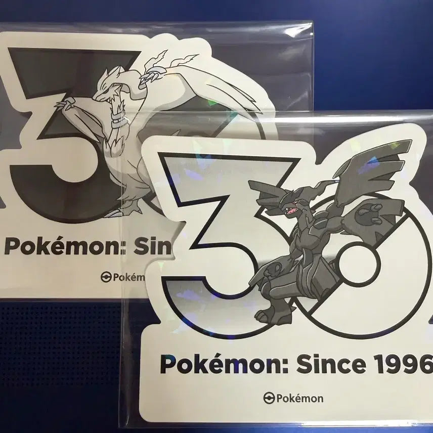 [BUNJANG] Pokemon 30th Anniversary Stickers - Reshiram, Zekrom Bundle Set / 포켓몬스터 30주년 스티커 - 레시라무, 제크로무 (일괄)