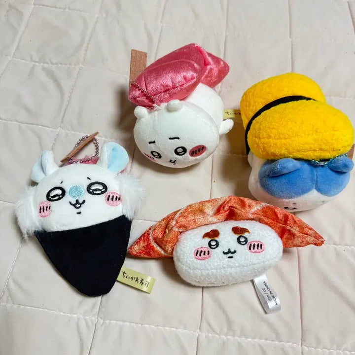 [BUNJANG] Chiikawa, Hachiware, Usagi, Shisa Sushi Mascot Bundle (Unsealed) / 치이카와, 하치와레, 모몽가, 시사스시 마스코트 개봉품 일괄 판매