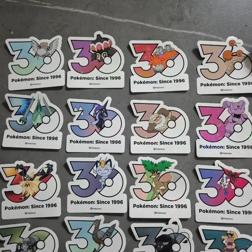 [BUNJANG] Pokemon 30th Anniversary Sticker / 포켓몬 30주년 스티커