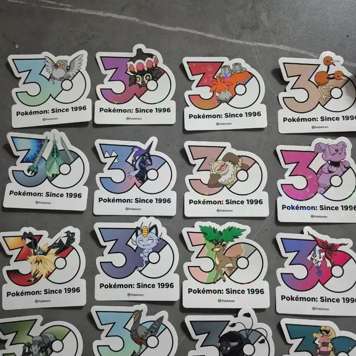 [BUNJANG] Pokemon 30th Anniversary Sticker / 포켓몬 30주년 스티커
