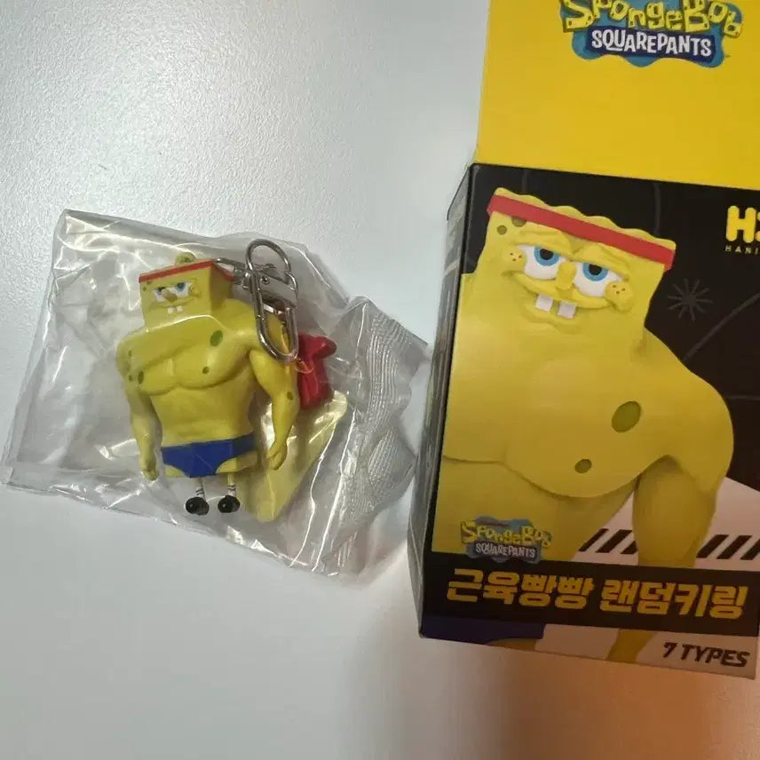 [BUNJANG] SpongeBob Muscle Random Keyring / 스폰지밥 근육빵빵 랜덤키링