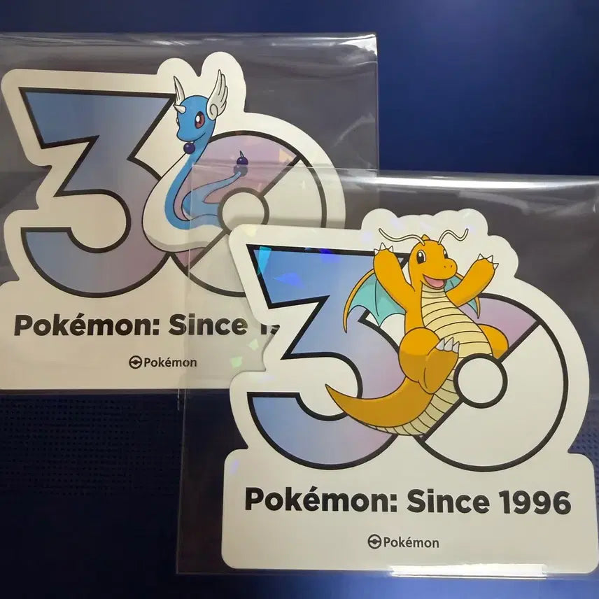 [BUNJANG] Pokemon 30th Anniversary Sticker - Dragonair, Dragonite / 포켓몬스터 30주년 스티커 - 신뇽, 망나뇽