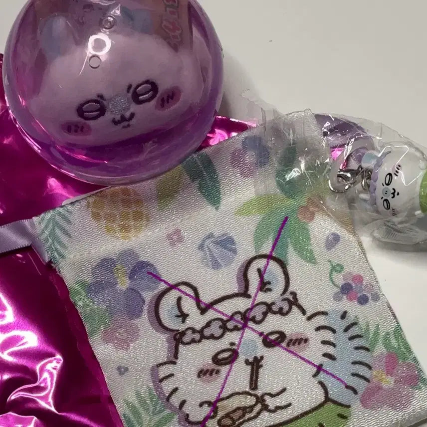 [BUNJANG] Cheekawaii Mermaid Island Movie Exclusive Momonga Mezushi &amp; Okawo Multi Ring / 치이카와 인어섬 영화 특전 모몽가 메지루시 오카오 멀티링 판매합니다