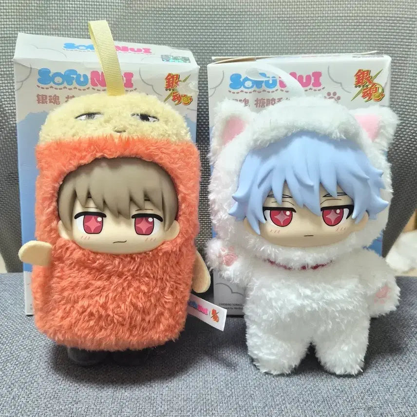 [BUNJANG] Gintama Sakata Gintoki &amp; Okita Sougo Pair Set Plush Dolls / 일괄) 은혼 탑토이 소프누이 사카타 긴토키 오키타 소고 은부부 인형 룩업 피규어 가챠 랜덤
