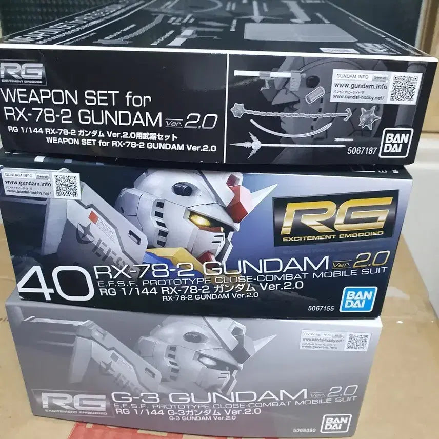 [BUNJANG] Bandai RG Gundam First Gundam G3 Gundam Weapon Set Bundle / 반다이 rg 건담 퍼스트건담 g3건담 무기셋  일괄판매