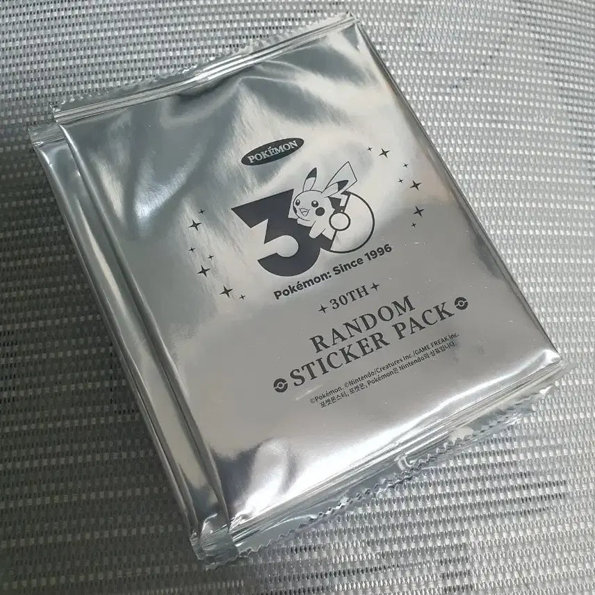 [BUNJANG] Pokemon 30th Anniversary Logo Sticker 10 Pack (Sealed) / 포켓몬 30주년 스티커 미개봉 10팩