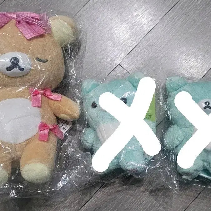[BUNJANG] San-X Rilakkuma Wink Ribbon Plush Doll / 산엑스 메이크업 시리즈 리락쿠마 윙크 리본 인형