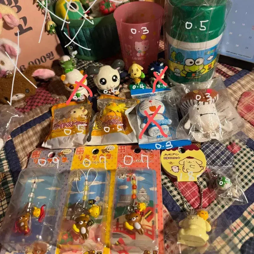 [BUNJANG] Vintage Character Goods &amp; Plush Collection (Rilakkuma, Keroppi, Hamtaro, Hello Kitty, Pompompurin, Doraemon, etc.) / 고전 리락쿠마,케로피,햄토리,도코모,키티,폼폼푸린,도라에몽등등