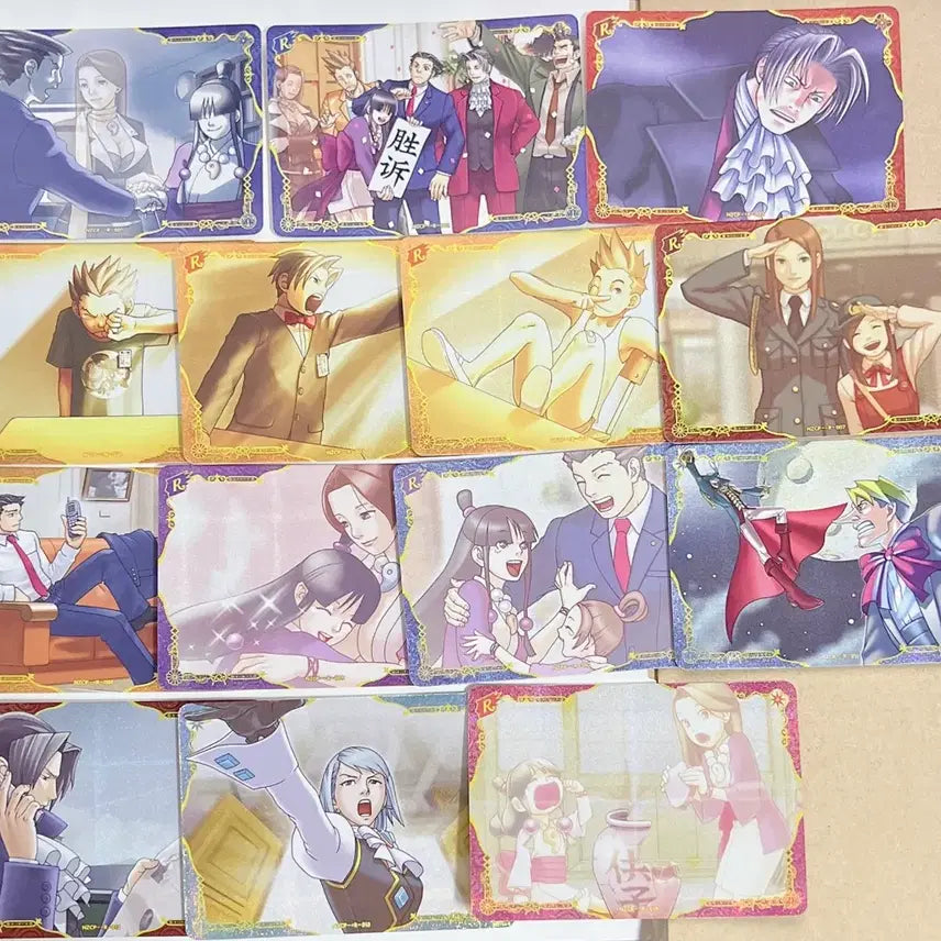 [BUNJANG] Ace Attorney Kayou Card R Set (14 types) / 역전재판 kayou 카드 R 14종 올클 세트 일괄판매