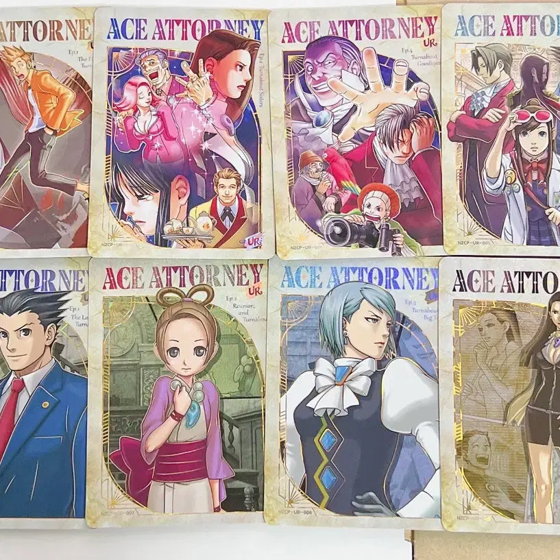 [BUNJANG] Ace Attorney Kayou Card UR Set (8 Types) / 역전재판 kayou 카드 UR 8종 일괄판매