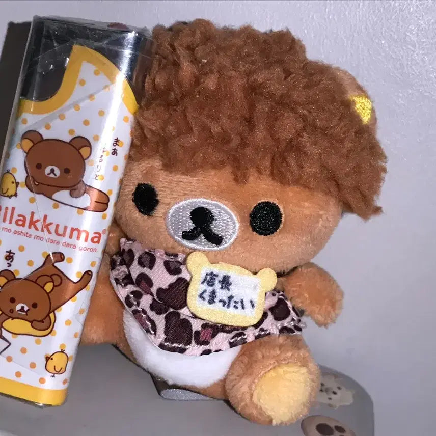 [BUNJANG] Rilakkuma Kiiroitori Store Manager Plush Keychain / 리락쿠마 키이로이토리 인형 점장 키링