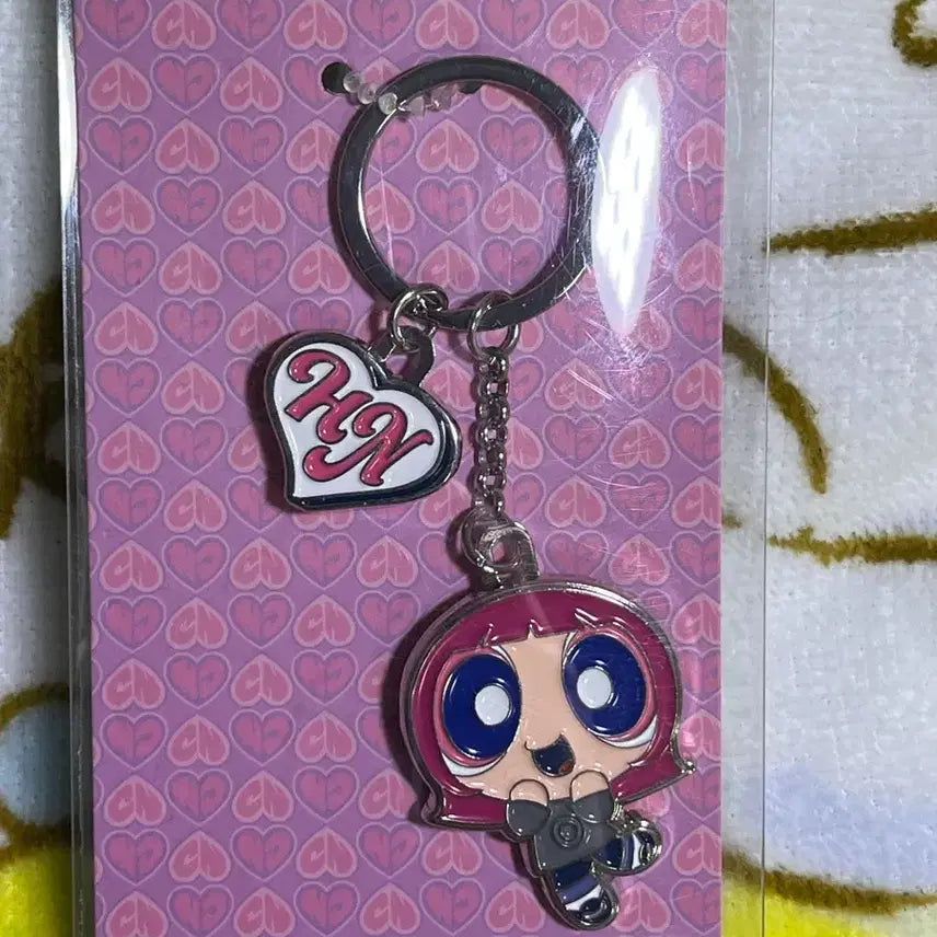 [BUNJANG] NewJeans Hanni Powerpuff Girls Bunnyini Metal Charm Keychain / 뉴진스 하니 메탈 참 키링 파워퍼프걸 버니니 새상품