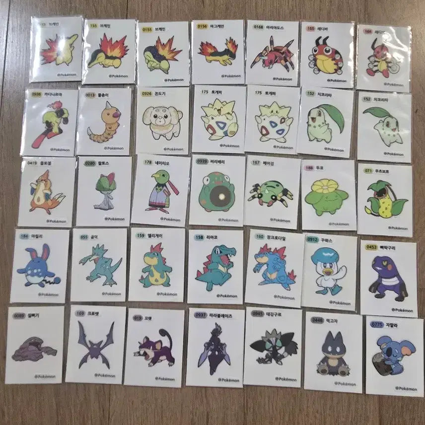 [BUNJANG] Pokemon Stickers (3-Digit, 4-Digit) / 포켓몬 띠부씰 판매(3자리,4자리)