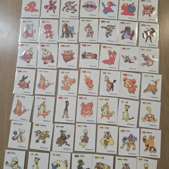 [BUNJANG] Pokemon Stickers (3-Digit, 4-Digit) / 포켓몬 띠부씰 판매(3자리,4자리)