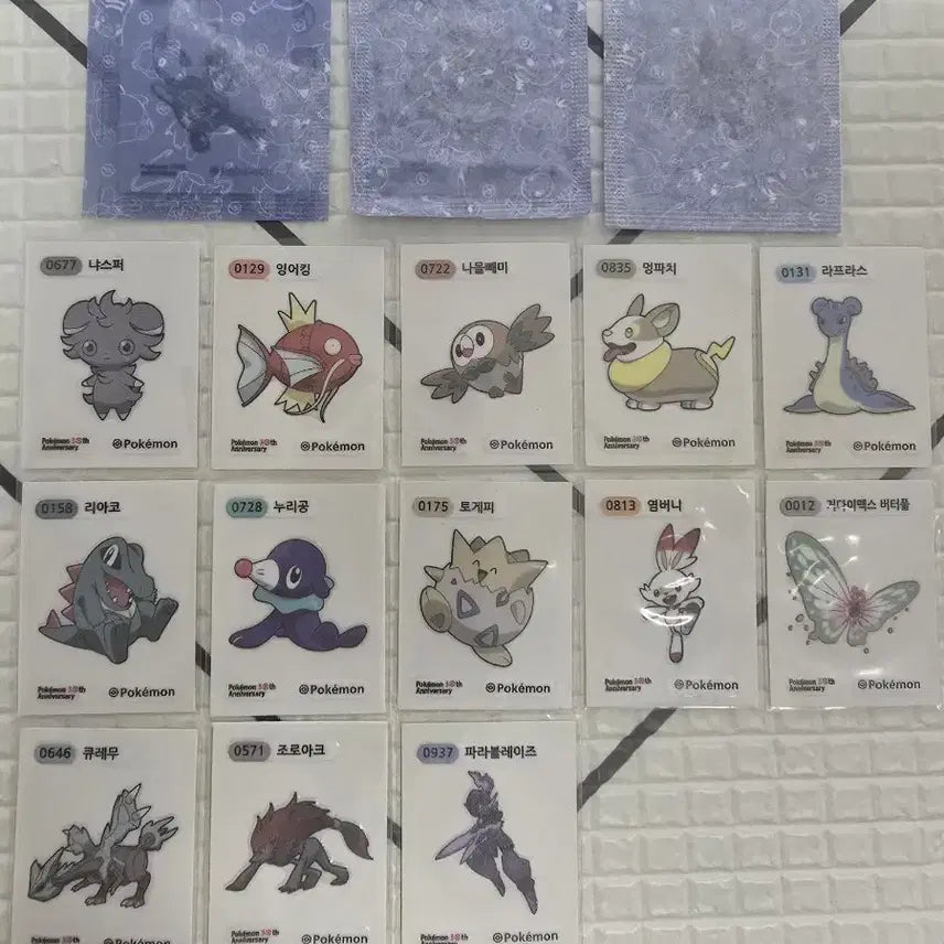 [BUNJANG] Pokemon 30th Anniversary Stickers / 포켓몬 30주년 띠부씰 판매