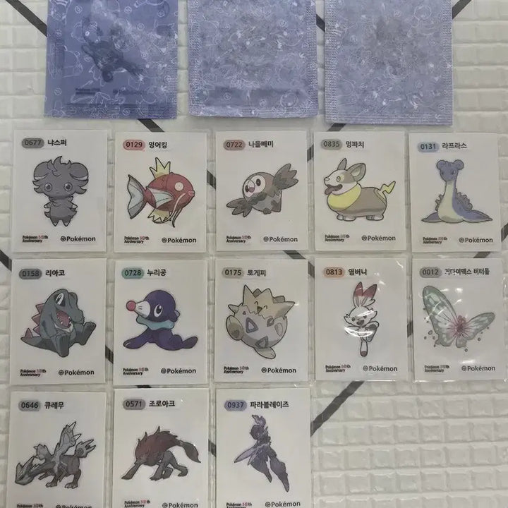 [BUNJANG] Pokemon 30th Anniversary Stickers / 포켓몬 30주년 띠부씰 판매