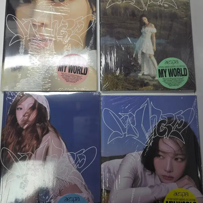 [BUNJANG] aespa MY WORLD Album 4 Version Set (Sealed) / 에스파 MY WORLD 미개봉 앨범 4종 세트