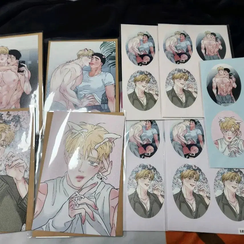 [BUNJANG] Golden Pair Luciian Lilyes Postcard Sticker Set / 골든페어 루시이언 릴리제스 엽서 스티커