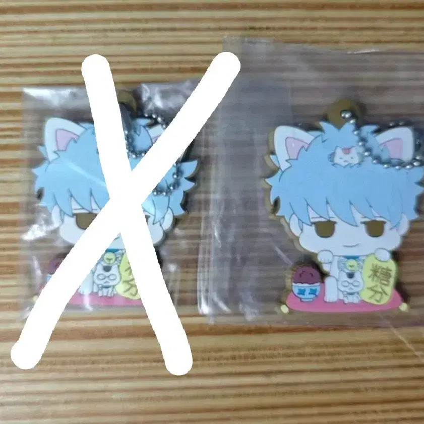 [BUNJANG] Gintama Gintoki Maneki-neko Rubber Strap Keychain / 은혼 긴토키 행운 복고양이 마네키네코 고양이 러버스트랩 키링