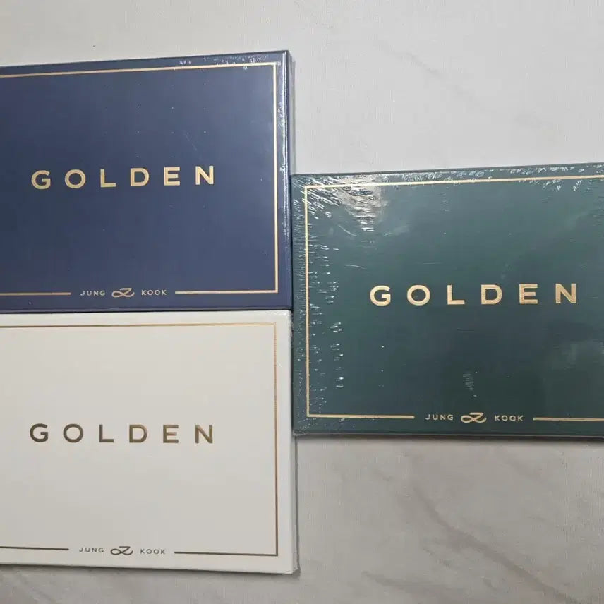 [BUNJANG] Jungkook GOLDEN Album (White/Navy/Green) 3-Set / 정국 GOLDEN 앨범 (화이트/네이비/그린)