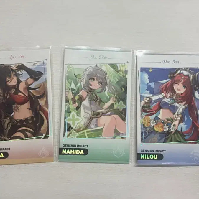[BUNJANG] Genshin Impact Mega Coffee Collab Photocard Bundle Set (Nahida, Dehya, Nilou) / 원신 메가커피 포카 나히다, 데히야 ,닐루 일괄판매