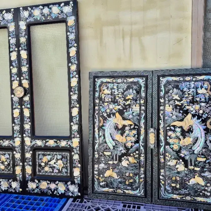 [BUNJANG] Najeonchilgi Mother-of-Pearl Doors (Set of 2) / 자개문짝 2점