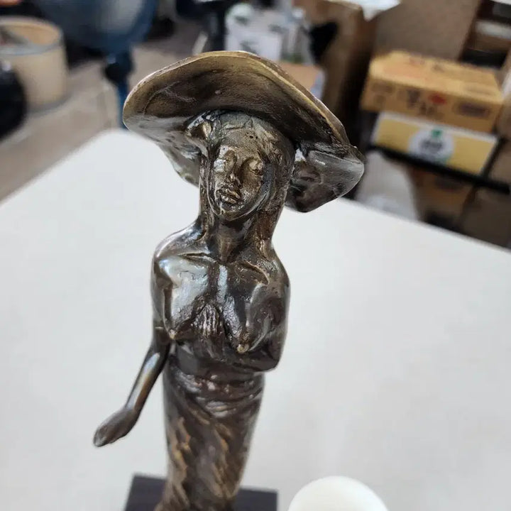 [BUNJANG] Bronze Artwork HJ / 놋쇠 브론즈 작품 HJ. 전체높이34.5cm  작품높이29.5cm