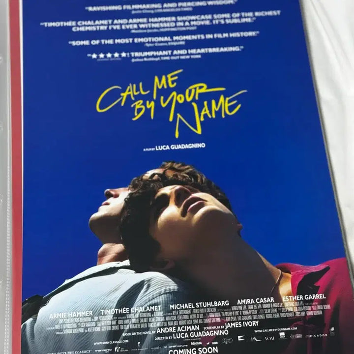 [BUNJANG] Call Me By Your Name A3 Movie Poster / [박스포장] 콜미 바이 유어네임 포스터 A3 영화 메가박스 LED 기획전 코엑스 콜바넴 콜미바이유어네임
