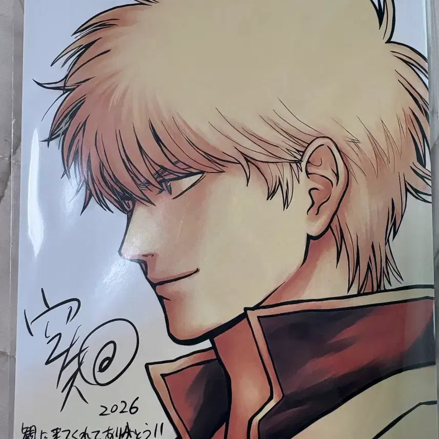 [BUNJANG] Gintama Special 3rd Week Yoshwara Movie Theater Sorachi Signed Illustration Board / 은혼 특전 3주차 요시와라 극장판 소라치 사인 일러스트 보드