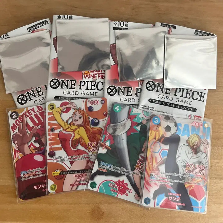 [BUNJANG] One Piece Card Japanese Edition Round 1 Promo Luffy Nami Sanji Zoro Set / 일판 원피스 카드 라운드원 프로모 루피 나미 상디 조로