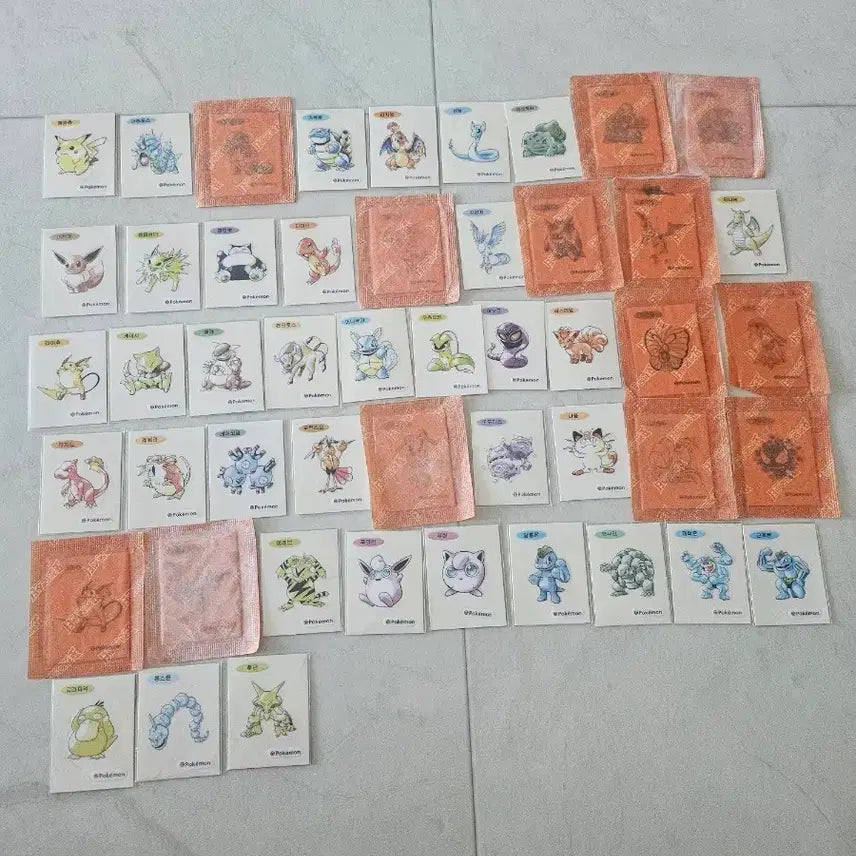 [BUNJANG] Pokemon Artwork Stickers (Ttibusil) - Individual Sale, includes Fatachu / 포켓몬 아트워크 띠부씰 뚱카츄 포함 개별 판매 해요