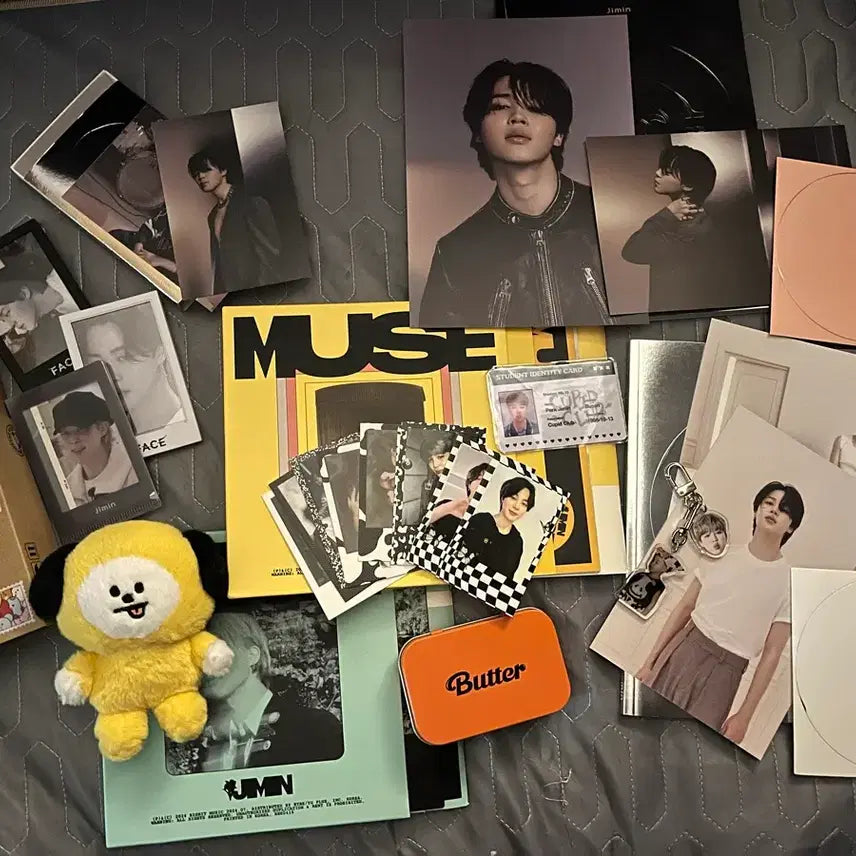 [BUNJANG] BTS Jimin Album Photocard &amp; Keychain Goods Bundle Set / 방탄소년단 지민 앨범 포토카드 키링 굿즈 세트일괄정리
