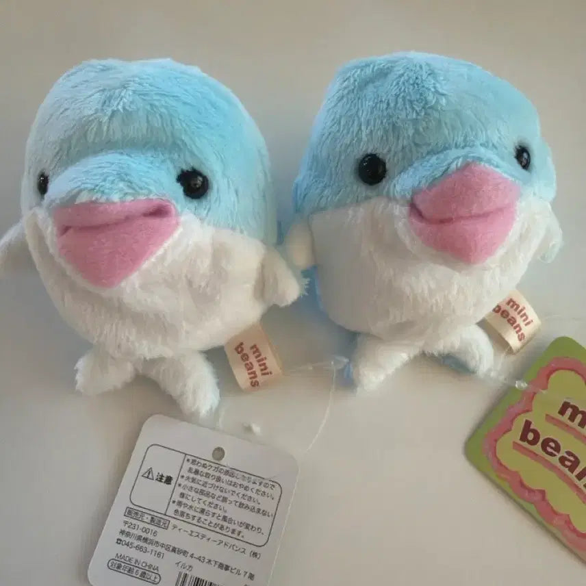 [BUNJANG] Mini Beans Dolphin Plush Toy / 미니빈즈 mini beans 돌고래 인형