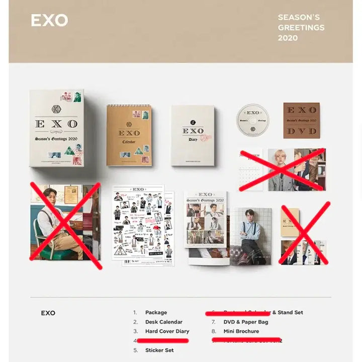 [BUNJANG] EXO Album and Merchandise Bundle Set / EXO 앨범 및 굿즈 일괄 판매