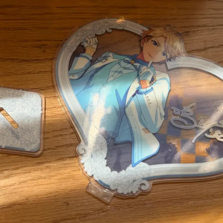 [BUNJANG] Ensemble Stars Arashi Chara-ani "White Suit Heart" Acrylic Stand / 앙스타 아라시 백정장 하트 아크릴