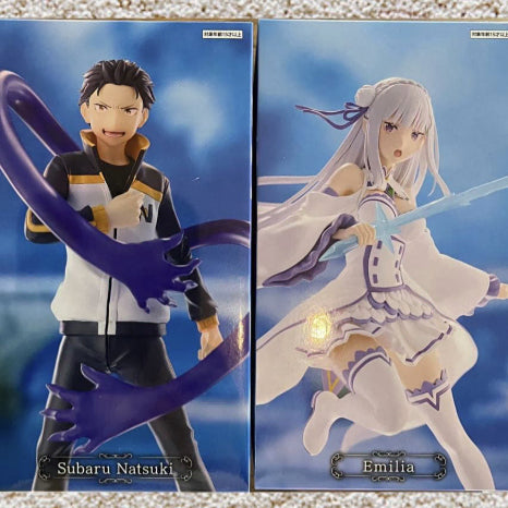 [BUNJANG] Gigo Re:Zero Emilia &amp; Subaru Set (Unsealed) / 비현물)미개봉) gigo 리제로 에밀리아 스바루 세트
