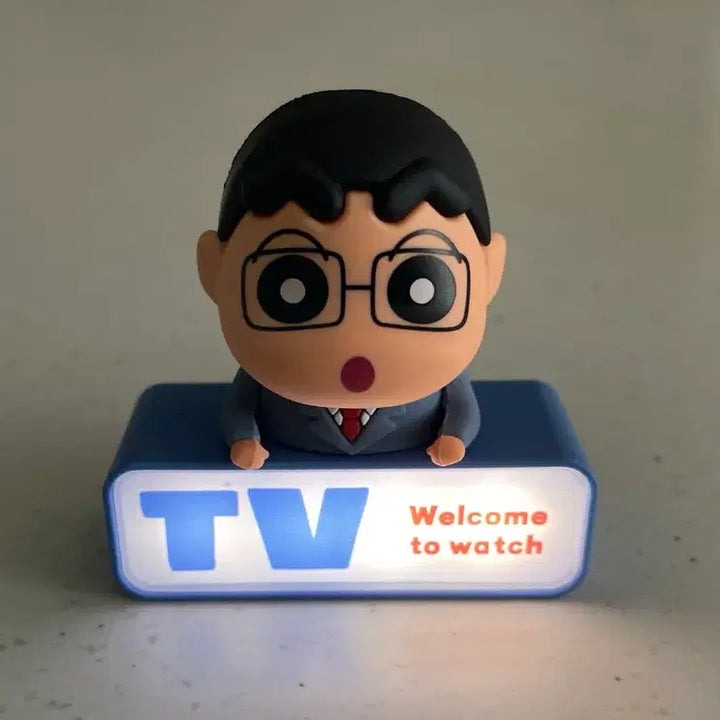 [BUNJANG] Crayon Shin-chan Shin-chan TV Announcer Figure Mood Lamp Magnet / 크레용신짱 짱구 TV 아나운서 피규어 무드등 마그넷 피규어