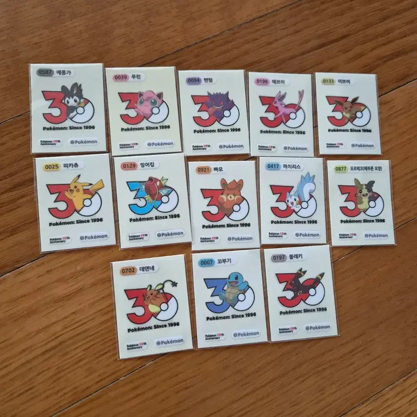 [BUNJANG] Pokemon 30th Anniversary Logo Sticker / 포켓몬 띠부씰 30주년 로고