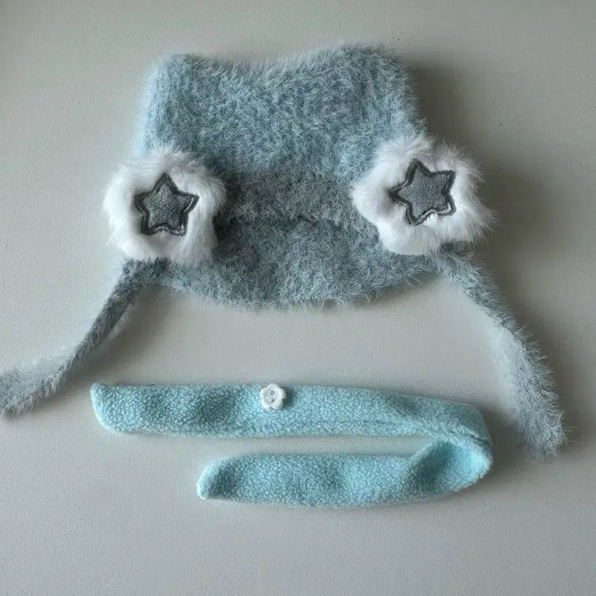 [BUNJANG] 10cm Doll Hat &amp; Scarf Set / 10cm 인형 옷 인형 모자
