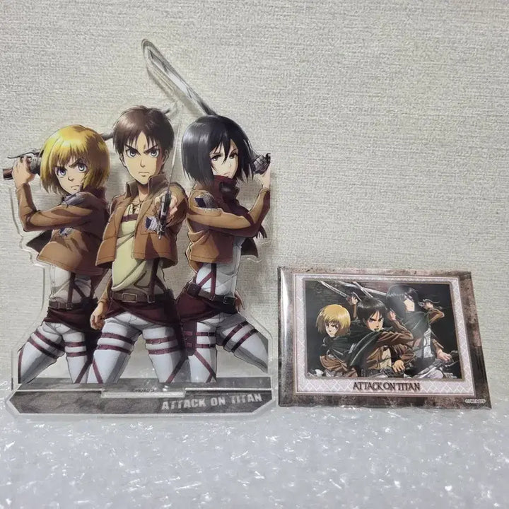 [BUNJANG] Attack on Titan Chibi Acryllic Standee &amp; Goods Bundle Set (A Prize) / 택포21) 진격의거인 땅울림 제일복권 A상 단순개봉 및 굿즈 일괄판매