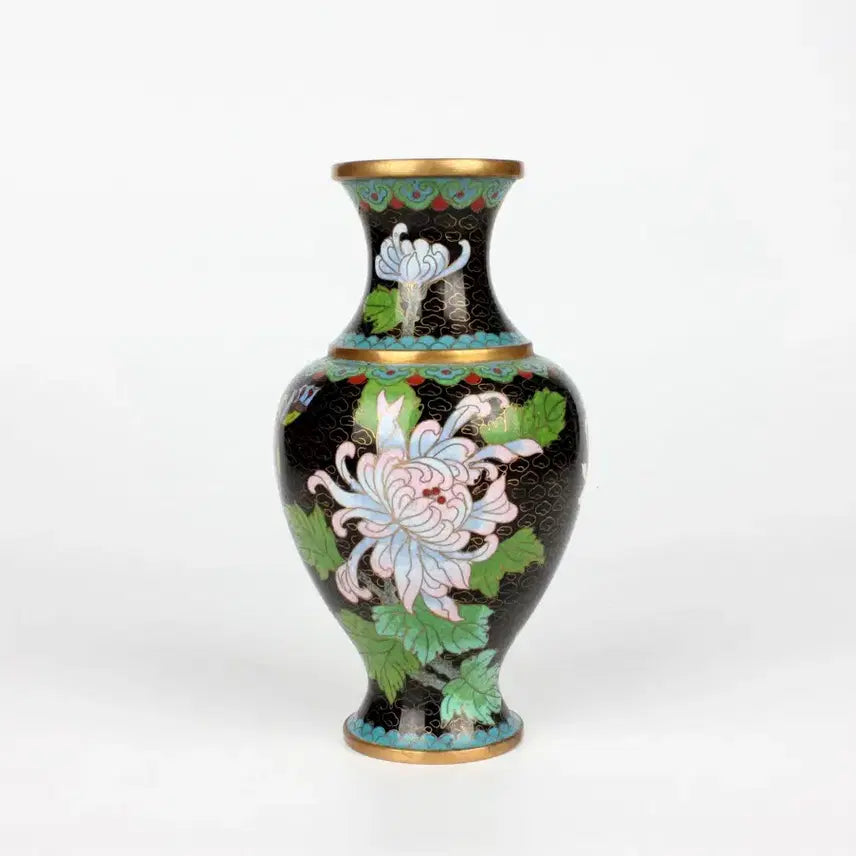 [BUNJANG] Republic of China Period Cloisonné Vase with Chrysanthemum and Butterfly Motif / 국화문경태란화병. 이벤트