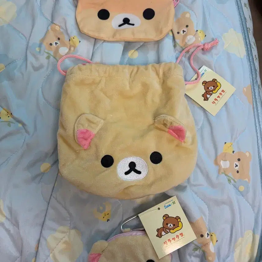 [BUNJANG] Rilakkuma Face Pouch Set / 코리락쿠마 페이스 파우치 3종 세트