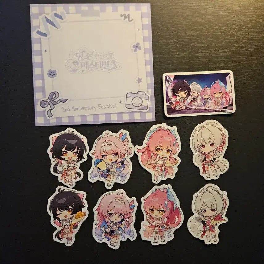 [BUNJANG] Aimée Mes 2nd Anniversary Sticker Set / 명조 에이메스 무신사 아크릴, 띵페 2주년 스티커 9종 판매합니다.