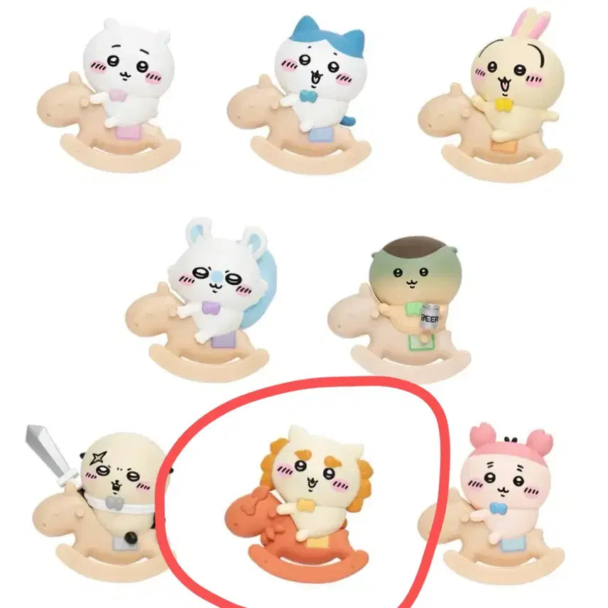 [BUNJANG] Cheekawaii Rocking Horse Figure Shisa / 치이카와 흔들흔들 목마 피규어 미개봉 시샤
