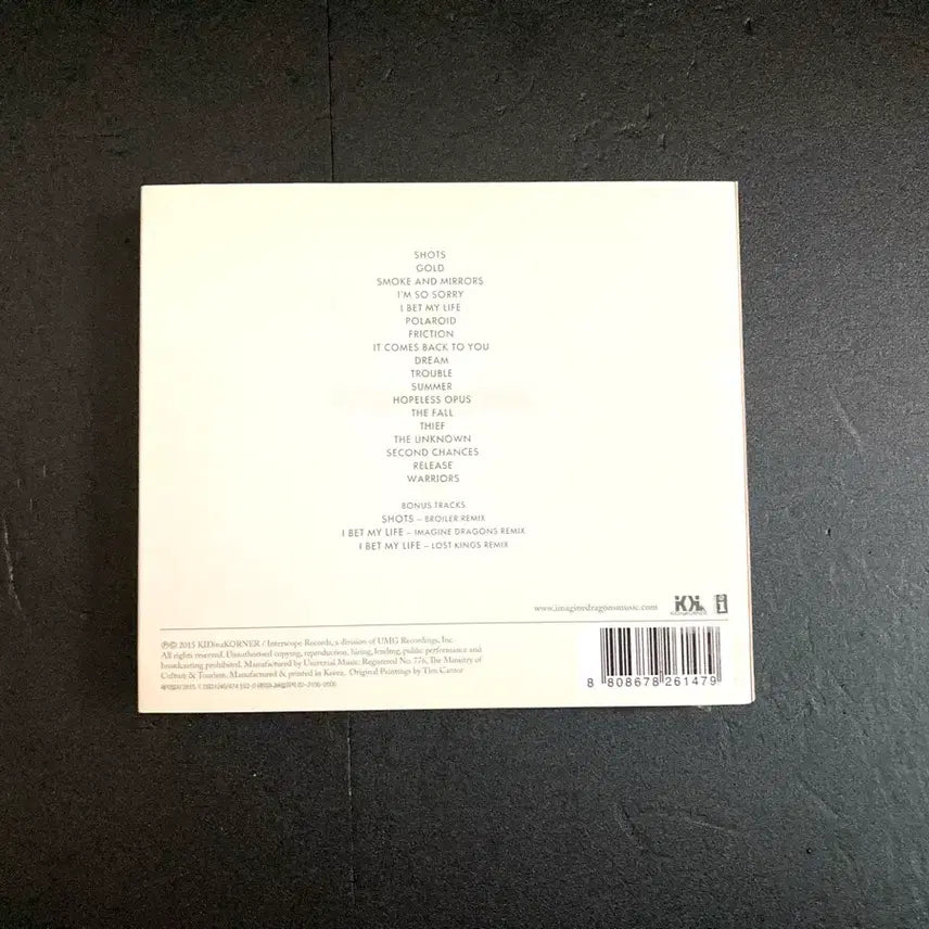 [BUNJANG] Imagine Dragons Smoke+Mirrors Asia Tour Edition CD / 이매진 드래곤스-Smoke+Mirrors 아시아투어에디션CD