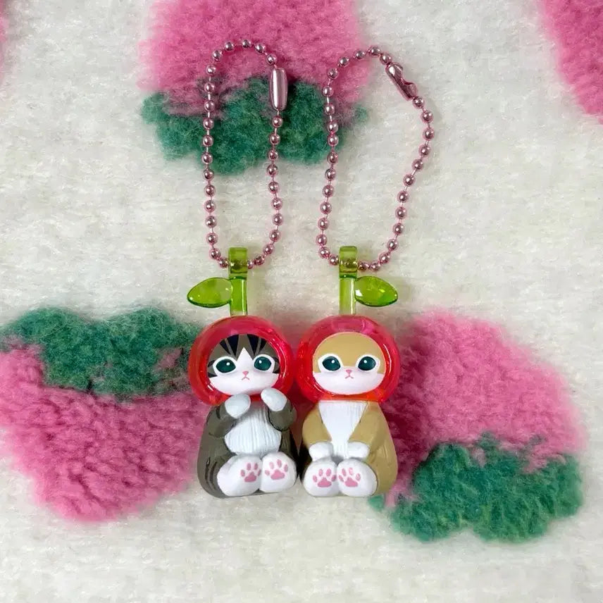 [BUNJANG] Mofu Sand Cherry Swing Gacha Keyring Bundle Set / 일괄) 모프샌드 모후샌드 체리 스윙 가챠 키링 양도